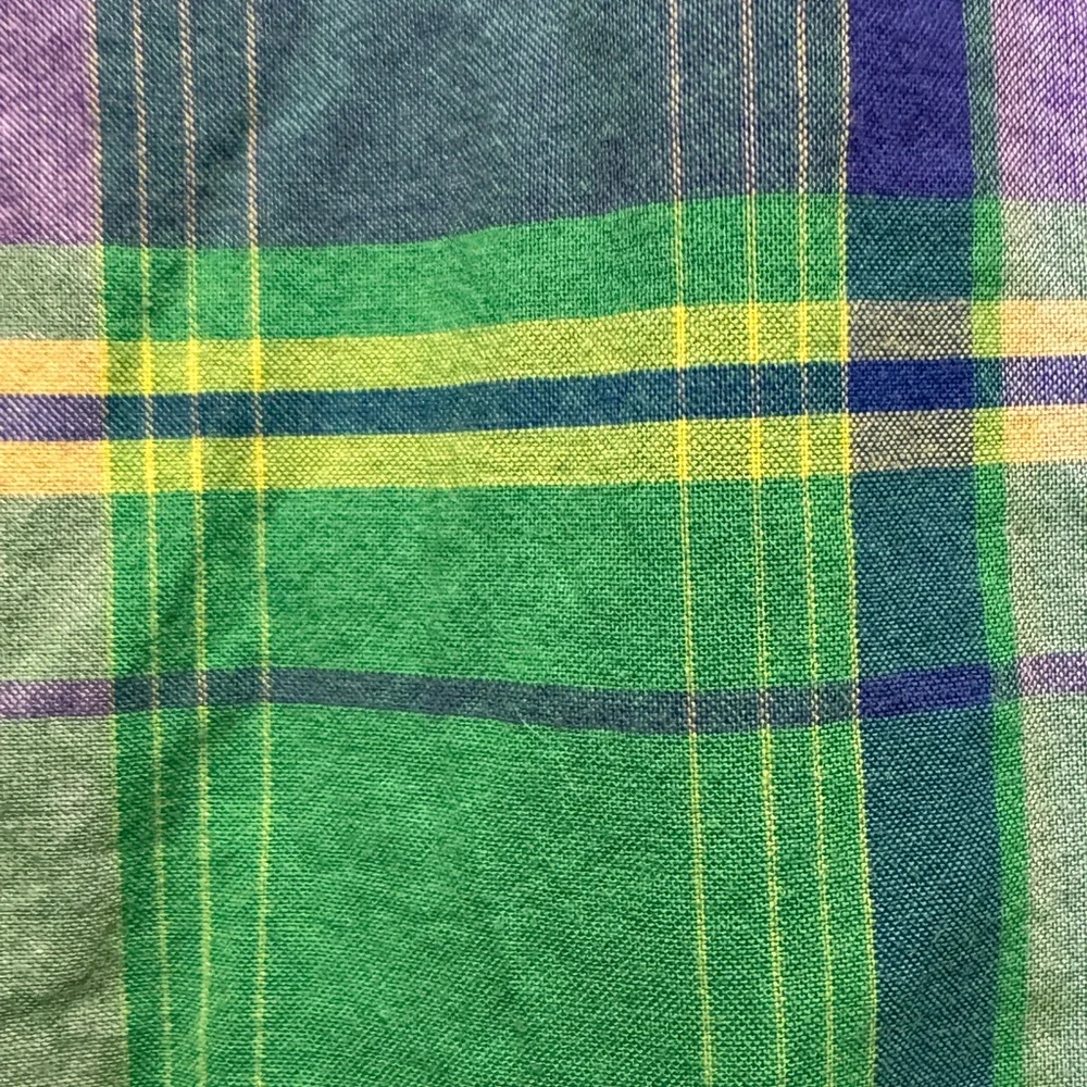Ralph Lauren Multicolor Plaid Ruffle Blouse size 4